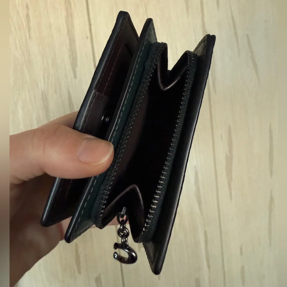 Coach Outlet Dark Green Leather Wallet - Picture 5 of 9